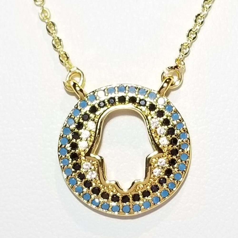 Pave Color CZ Diamond Choker Necklace NWT